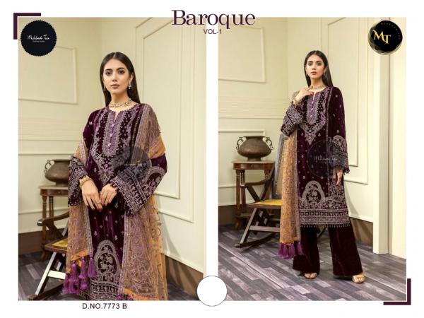 Mehboob Tex Baroque 1 Velvet Embroidery Pakistani Salwar Suits